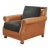 Ralph Lauren Italian Aran Isles Leather Mahogany Club Chair For Sale