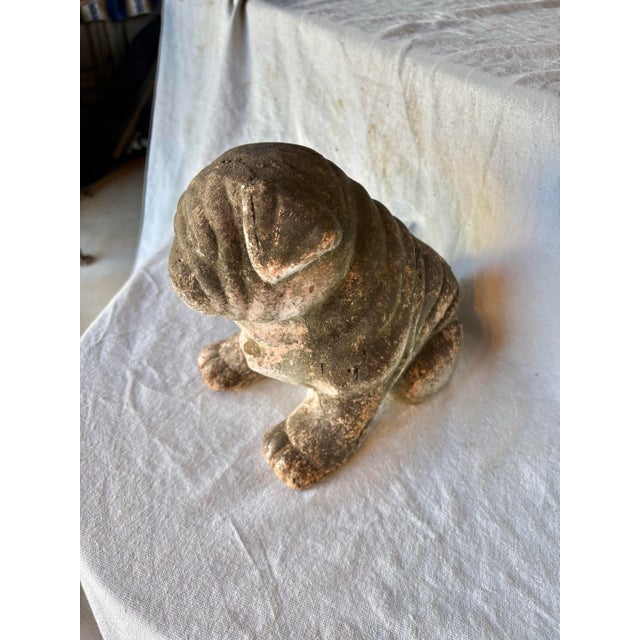 Early 20th Century French Terracotta Bulldog Garden Sculpture For Sale - Image 11 of 13