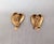Metal Vintage 1982 Signed Napier Goldtone Ribbed Heart Clip Earrings-2 Pieces For Sale - Image 7 of 7