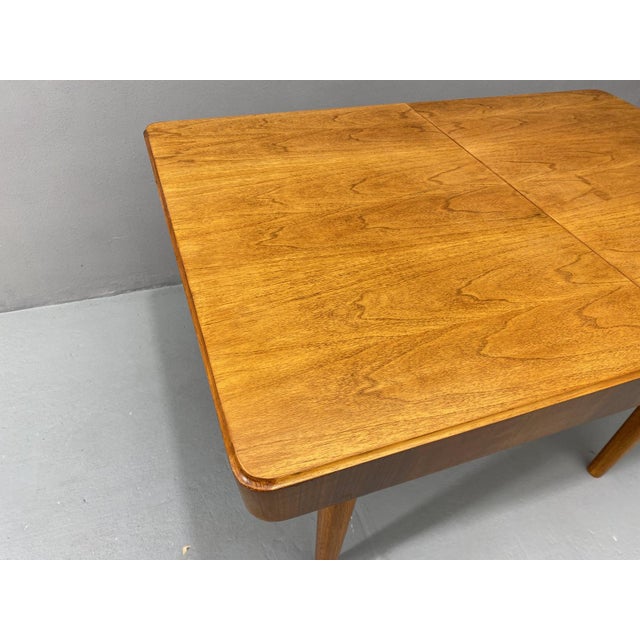 Brown Walnut Adjustable Dining Table from Setona, Former Czechoslovakia, 1950s For Sale - Image 8 of 18