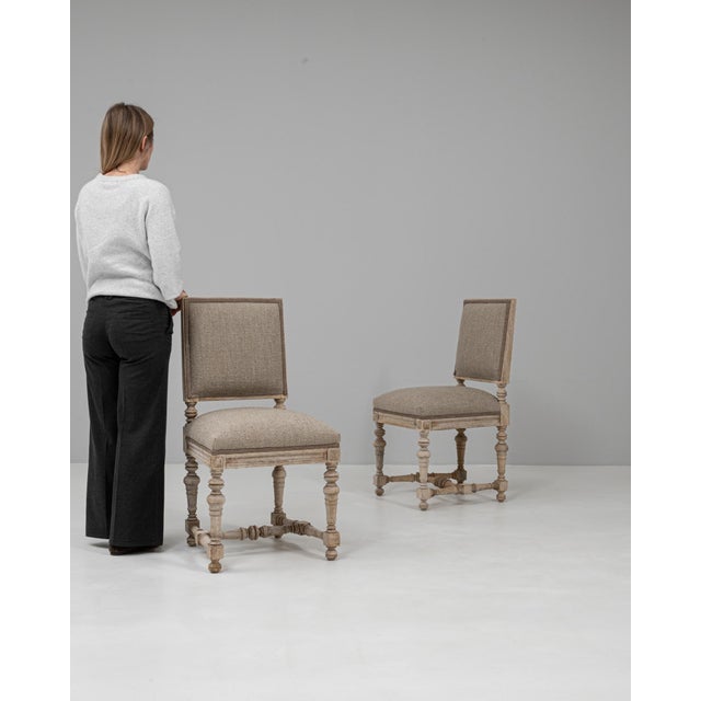 1900s French Louis XVI Upholstered Chairs - A Pair For Sale - Image 18 of 18
