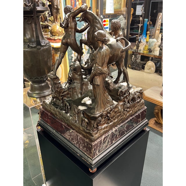 Antique Italian Grand Tour Bronze Sculpture of the Farnese Bull /Nelli Foundry For Sale - Image 11 of 17