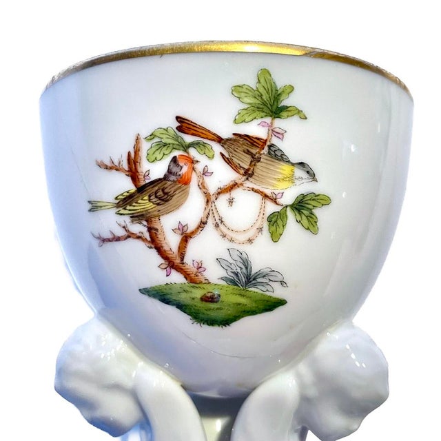Herend Vintage Herend Rothschild Cherub Egg Cup For Sale - Image 4 of 9