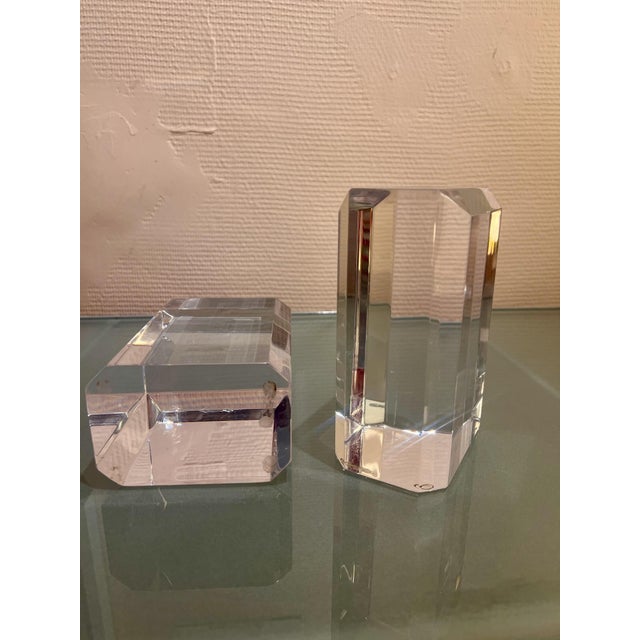 Ritts Bookends in Acrylic Glass Astrolite, 1970s, Set of 2 For Sale - Image 6 of 6