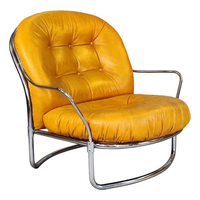 Leather Armchair by Carlo De Carli for Cidue, 1960s For Sale