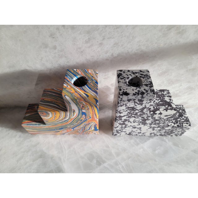 Tom Dixon Swirl Stepped Bookend/Candleholder Set of 2 For Sale - Image 12 of 12