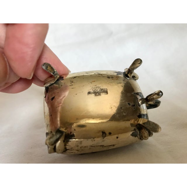 Vintage Sterling Silver Victorian Footed Salt Cellar Made in Mexico For Sale - Image 10 of 11