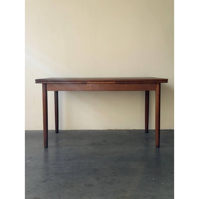 Mid-Century Modern Mid Century Danish Oak Extendable Dining Table With 2 Leaves 1960s For Sale - Image 3 of 9
