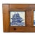 Vintage Oak Framed Delft Blue/White Tile Wall Decor - Dutch Sailing Ships Whale Beautiful large vintage blue & white Dutch...