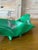 Vintage Sculptural Green Leaf Form Metal Centerpiece Bowl With Découpage Appliqué For Sale - Image 4 of 12