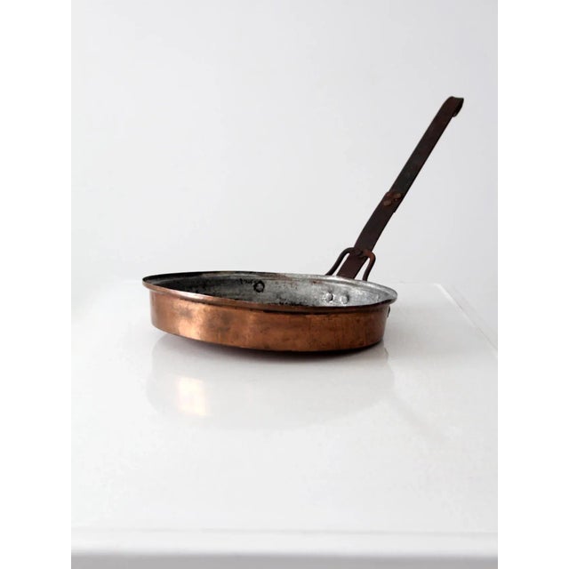 Antique Copper Saute Pan For Sale - Image 4 of 13