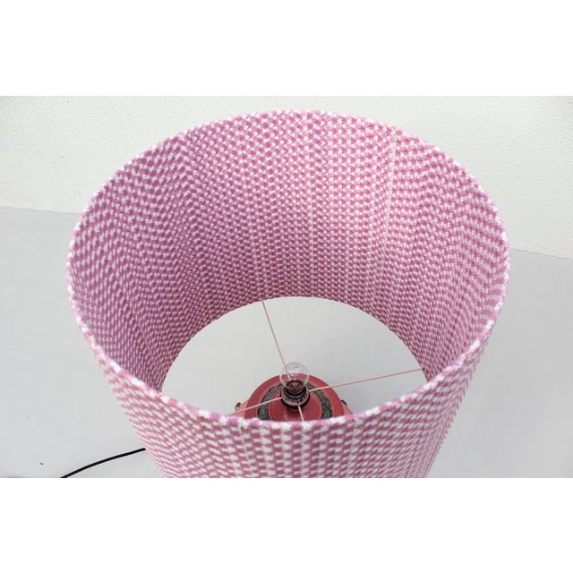 Italian Majolica Ceramic Table Lamp, 1970s For Sale - Image 3 of 14