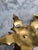 Metal Vintage Solid Brass Poinsettia Candlestick Holders For Sale - Image 7 of 10