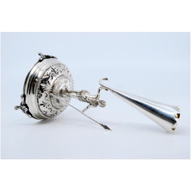 Silver Toothpick Holder with Warrior For Sale - Image 4 of 10