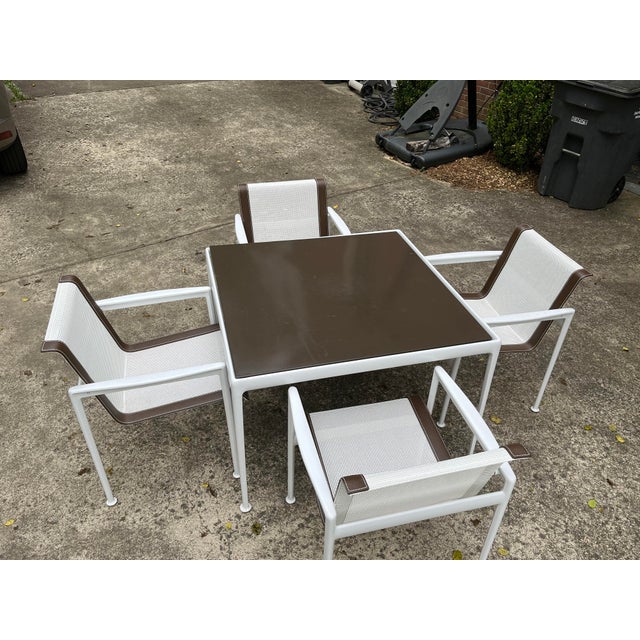 Metal Richard Schultz for Knoll 1966 Collection Outdoor Dining Table & 4 Chairs For Sale - Image 7 of 8