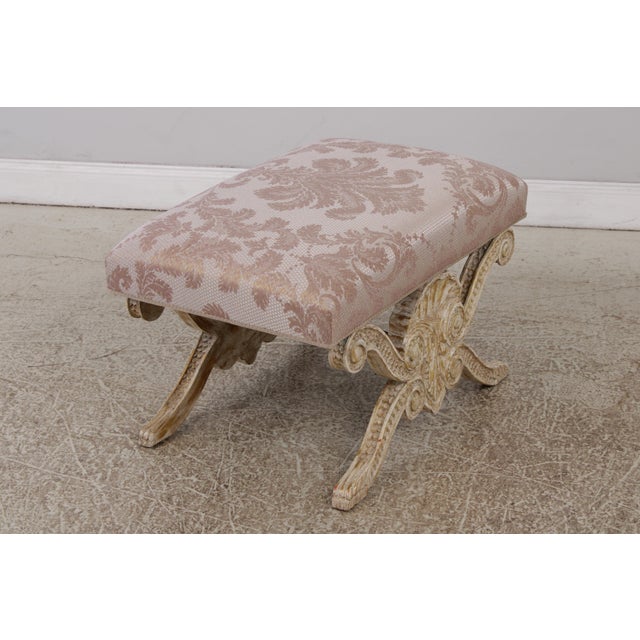 William Switzer Georgian Style Carved X Form Bench Stool For Sale In Philadelphia - Image 6 of 14