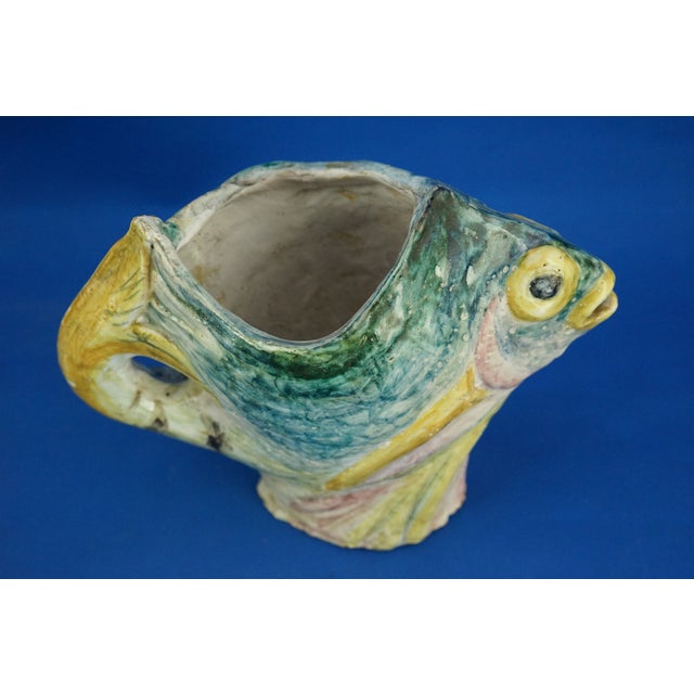 Vintage Zoomorphic Majolica Jug by Ceramiche Dischia, 1950s For Sale - Image 15 of 18