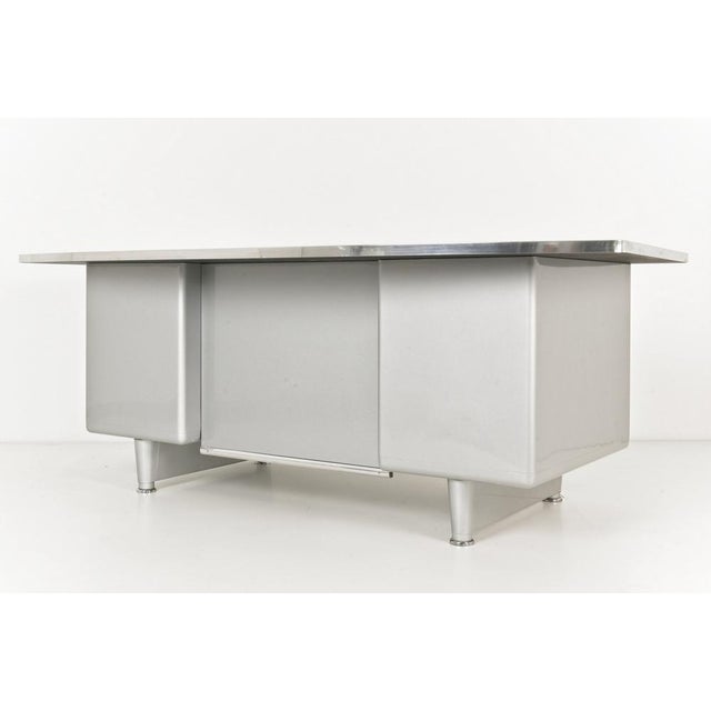 Metal German Executive Desk from Mauser, 1955 For Sale - Image 7 of 15