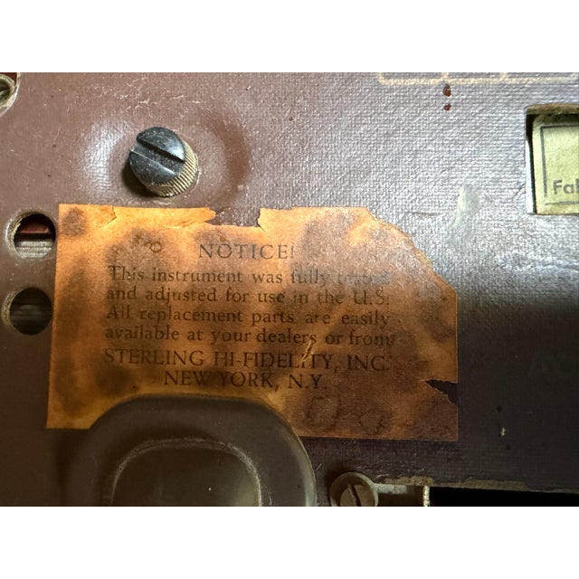 Authentic 1958 German Mid-Century Modern Nordmende Elektra 58 Tube Radio, Usa Export Model For Sale In Los Angeles - Image 6 of 12