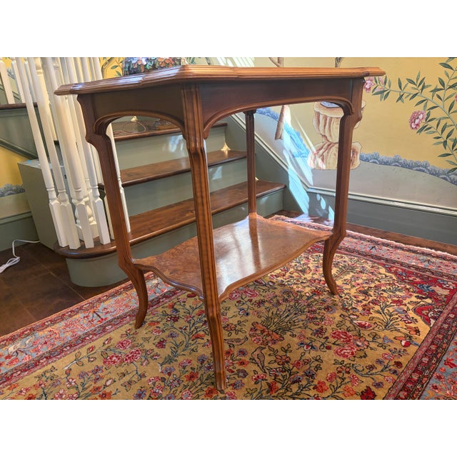 Antique Inlaid Marquetry Art Nouveau Table by Émile Gallé For Sale - Image 12 of 12