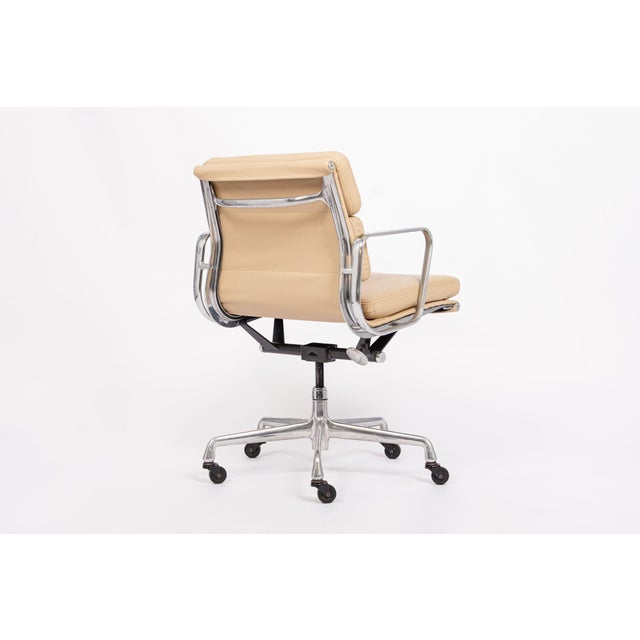 Mid Century Cream Leather Office Chair by Eames for Herman Miller