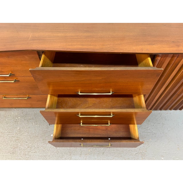 Young Manufacturing Mid-Century Modern Walnut Lowboy Dresser, Attributed For Sale - Image 9 of 13