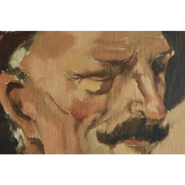 Remy De Pillecyn, Man with Hat, Oil on Canvas, 1964, Framed For Sale - Image 7 of 11