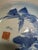 Antique Japanese Arita Blue-and-White Porcelain Landescape Gilt Plate For Sale - Image 4 of 6