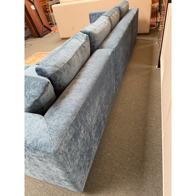 Teal Black Label Home Bespoke Crushed Velvet Sectional, Teal For Sale - Image 8 of 12