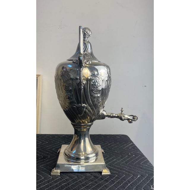 James Dixon & Sons Monumental English Victorian Silver-Plated Tea Urn by James Dixon & Sons, Sheffield For Sale - Image 4 of 7