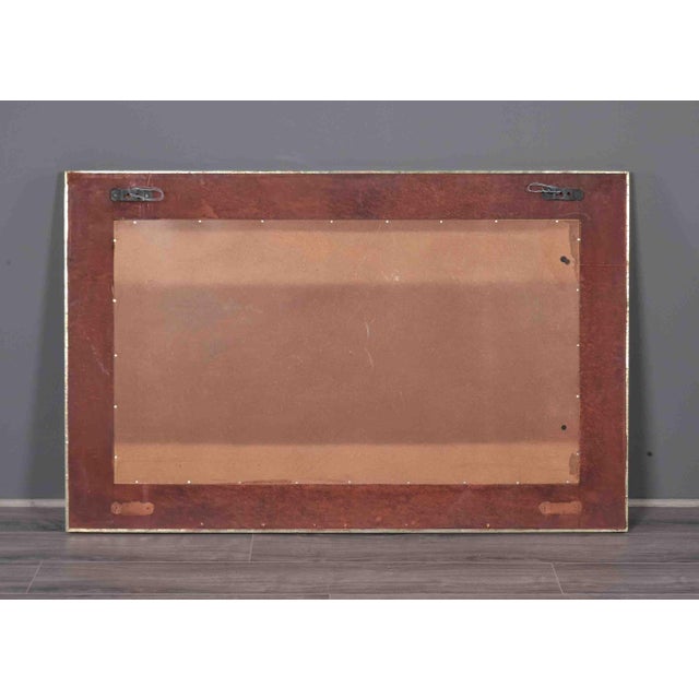 Vintage French Mirror in Champagne With Textured Metal Frame For Sale - Image 10 of 10
