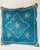 Metal Throw Decorative Turquoise Moorish Pillow Embellished With Sequins and Beads For Sale - Image 7 of 12