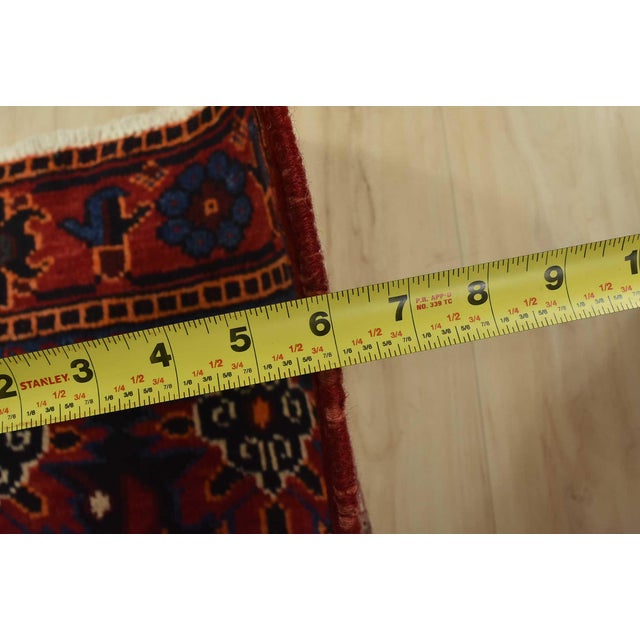 Luri Rug 4’1” X 7’9” Blue Wool Vintage Tribal Hand-Knotted Oriental Carpet For Sale - Image 11 of 13