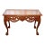 1950s Vintage Mahogany Console Table - Hand-Carved Chippendale Style With Claw Feet & Ornate Details For Sale