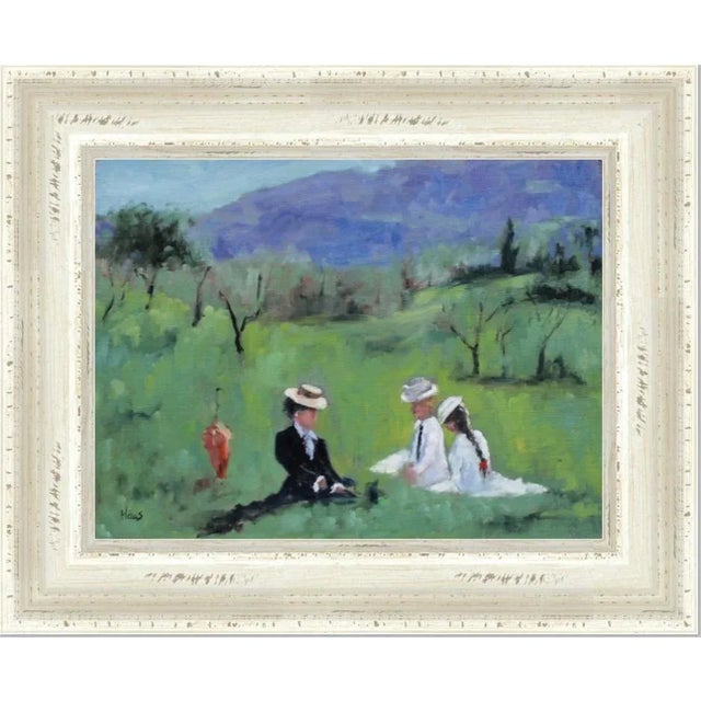 Contemporary Impressionist Oil Painting Figurative Landscape For Sale - Image 12 of 12