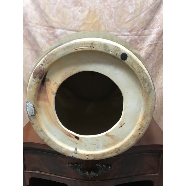 Boho Chic 1980’s Owl Two Faced Dripware Pottery Garden Stool For Sale - Image 3 of 5