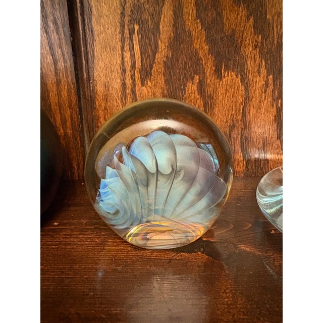 Contemporary Handmade Studio Art Glass Paperweights & Object Set — Set of 3 For Sale - Image 3 of 6