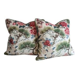 Scalamandre Shenyang 22" Pillows - Set of 2 For Sale