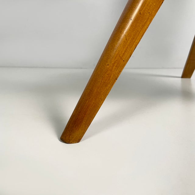 Mid-Century Modern Italian Coffee Table in Wood and Decorated Glass, 1950s For Sale - Image 14 of 15