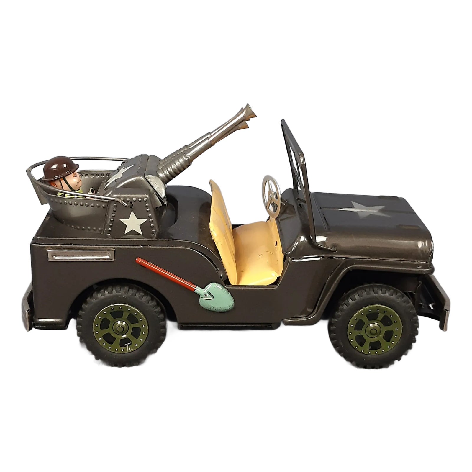 Vintage Army Combat Jeep Daya Terai Tin Toy, Japan, 1960s | Chairish