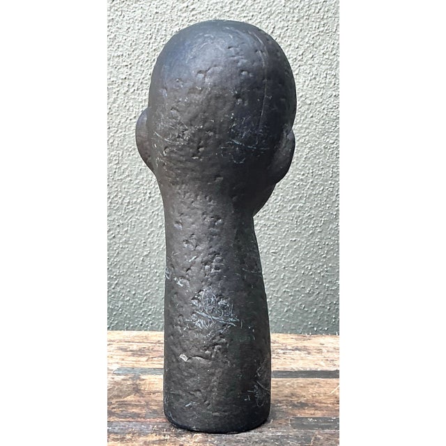 Vintage Ceramic Bust of Man For Sale - Image 11 of 12