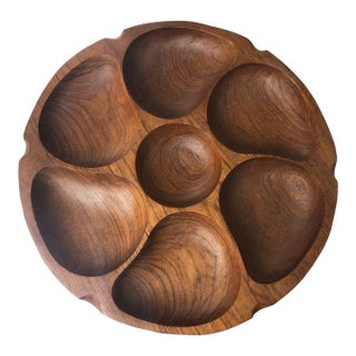 Mid Century Scandinavian Teak Organic Server Platter in the Manner of Laur Jensen For Sale