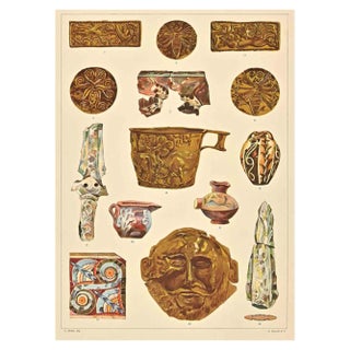 A. Alessio, Decorative Motifs: Aegean, Chromolithograph For Sale
