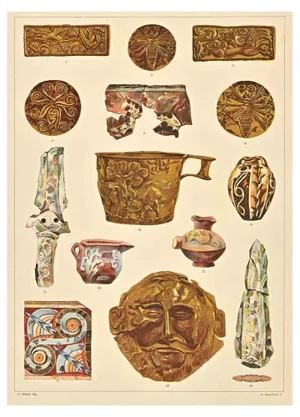 A. Alessio, Decorative Motifs: Aegean, Chromolithograph