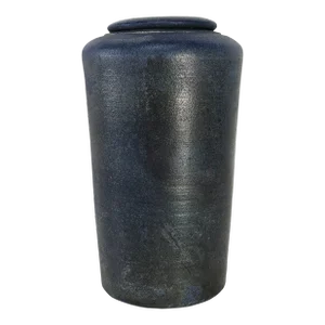 Studio Art Pottery Vase Cobalt Blue Wheel Thrown 9.75"