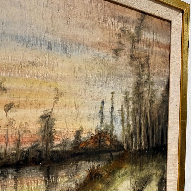 Impressionist French Landscape Art Impressionist Original Oil Painting Signed For Sale - Image 3 of 12