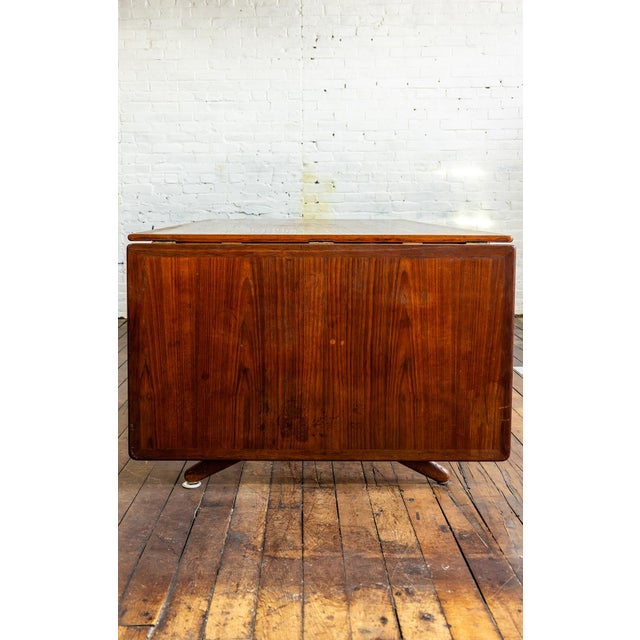 Wood 1950s Hans Wegner Danish Dining Table, Model at-314 for Andreas Tuck For Sale - Image 7 of 15