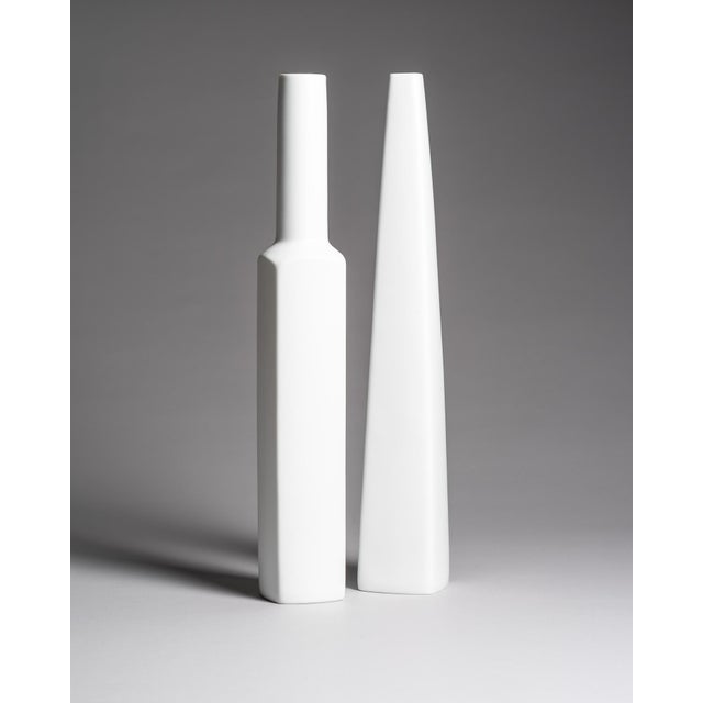 Rosenthal Tall Porcelain Vases by H.Th. Baumann & E.W John Rosenthal, 1960s, Set of 2 For Sale - Image 4 of 18