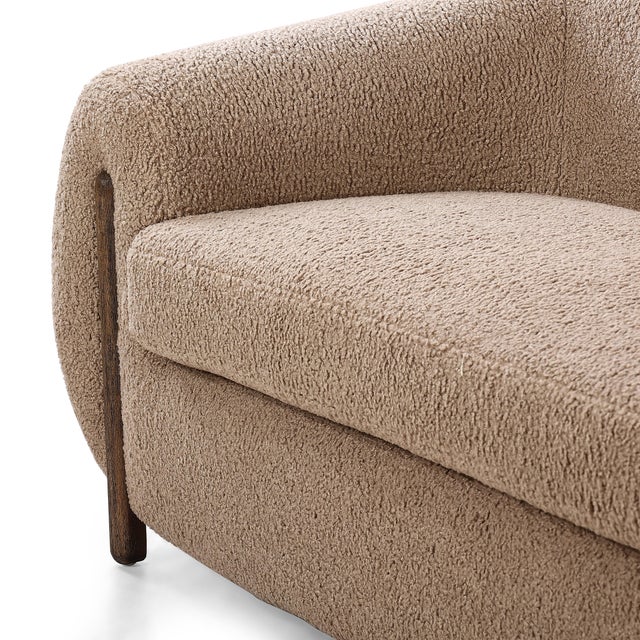 Four Hands Lyla Sofa, 86", Sheepskin Camel For Sale - Image 10 of 10