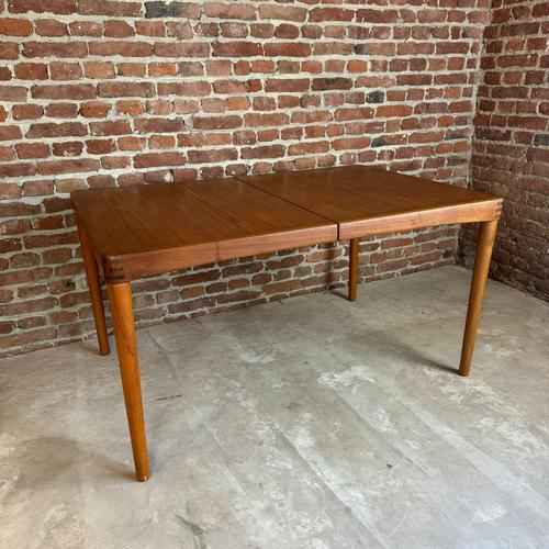 Extendable Teak Dining Table by H.W. Klein for Bramin, 1960s For Sale - Image 9 of 9